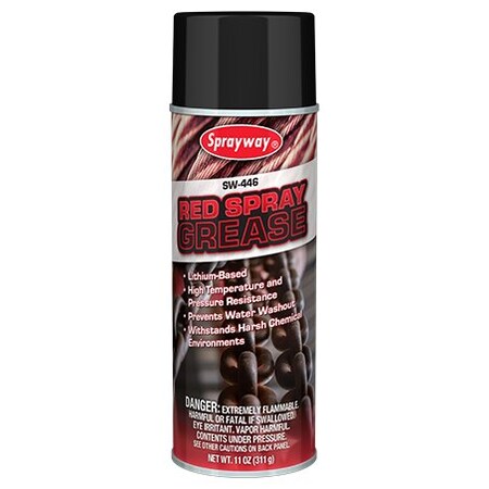 Sprayway Red Spray Grease, 16oz, 12PK SW446